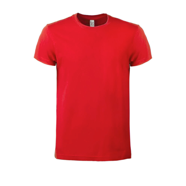 T-Shirt Rossa in Cotone Fruit of The Loom