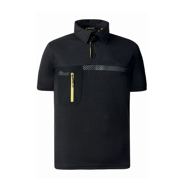 Polo Uomo da Lavoro Libra Black Carbon | U-Power